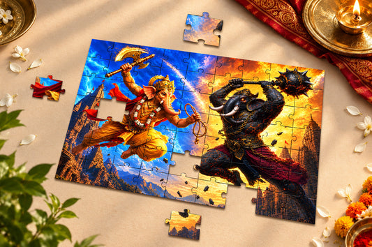 Ganesha vs Gajmukhasur: A Story of Wisdom & Courage